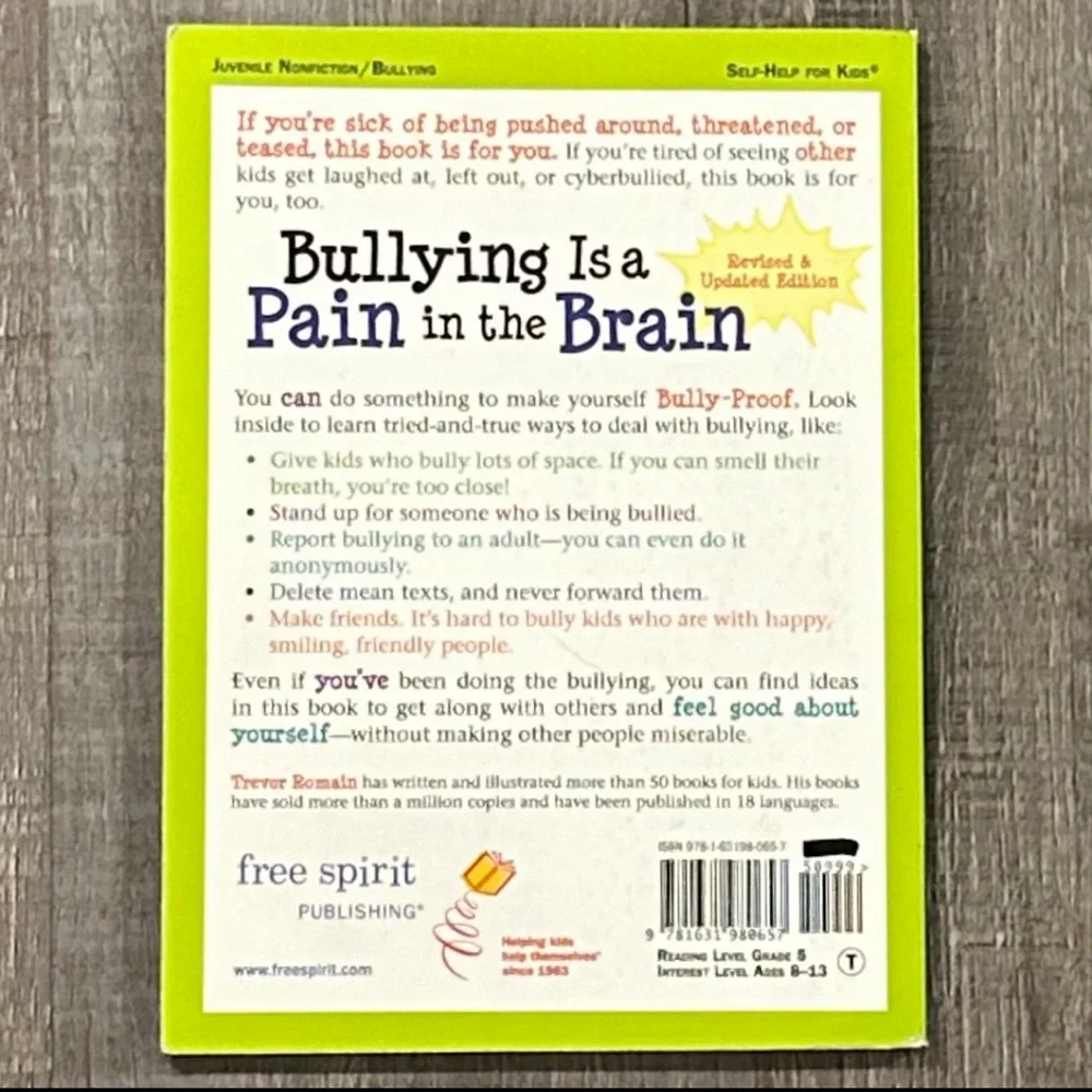 💞 New Bullying Is A Pain In The Brain Children’s Book